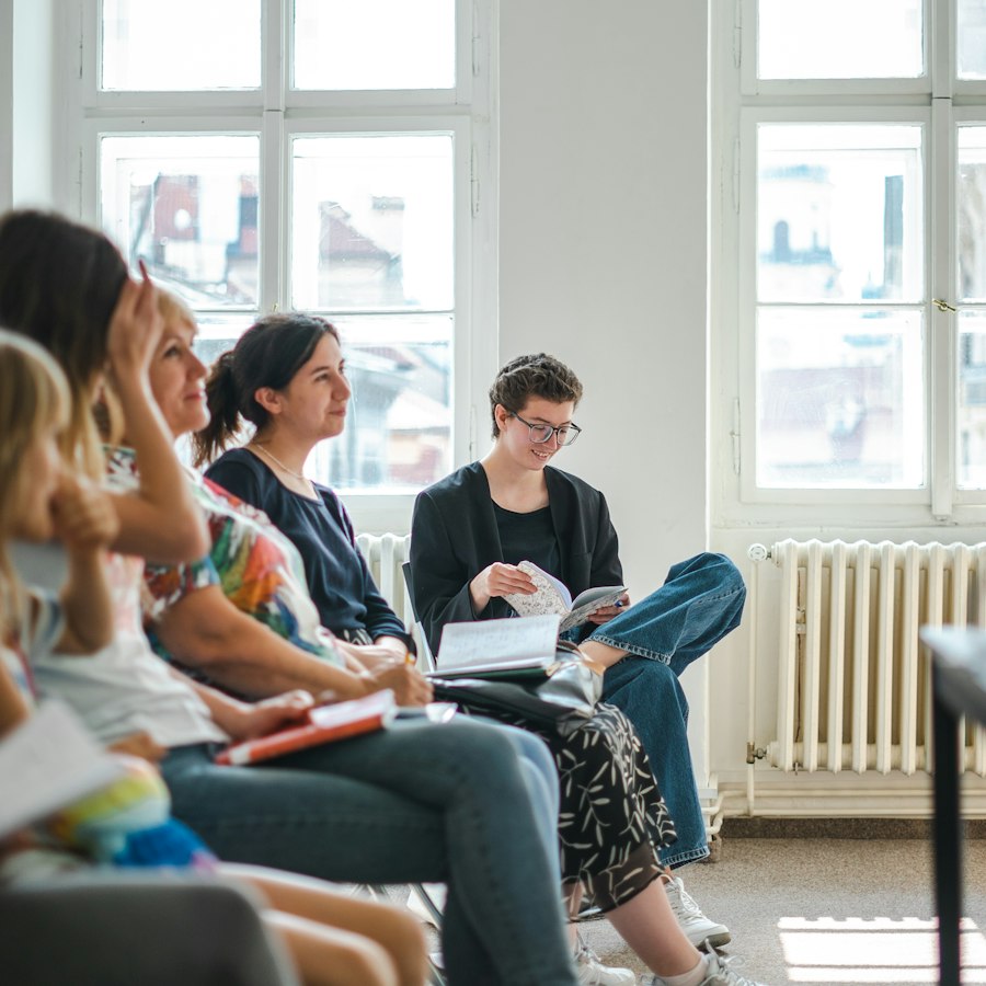 Parents taking part in a parent training workshop